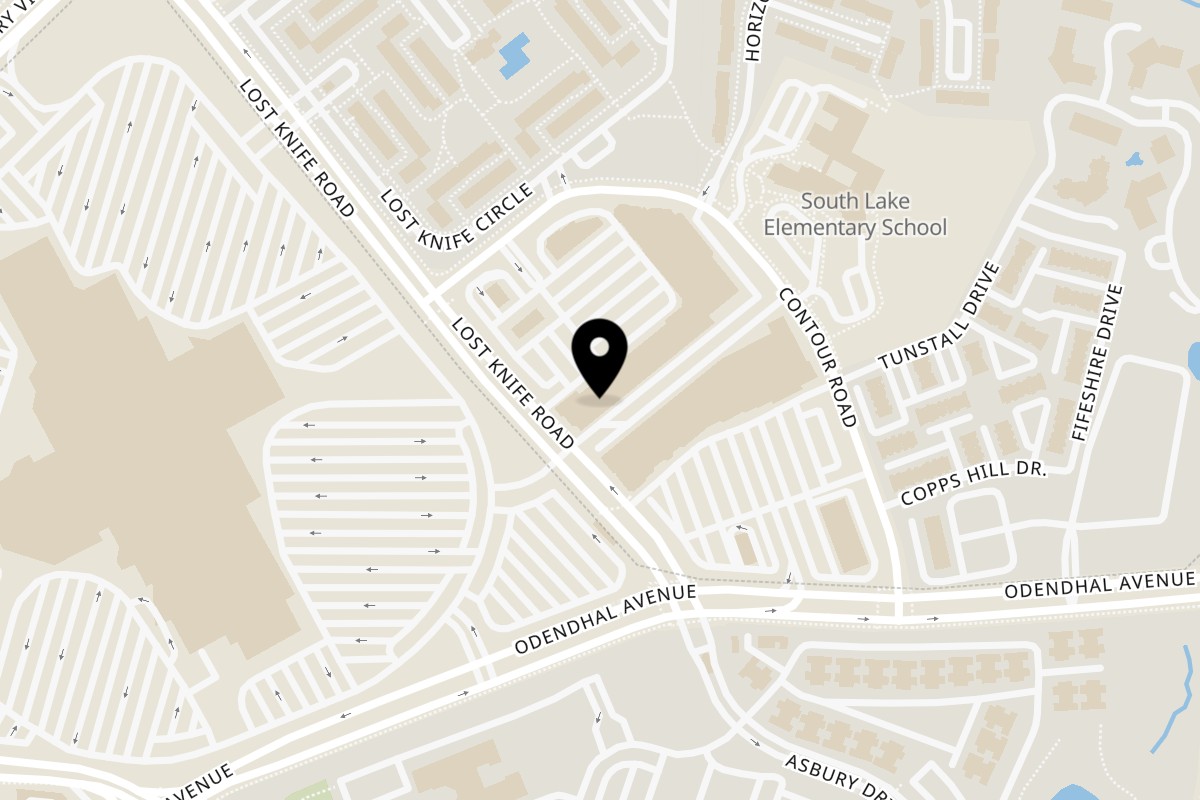 Map showing the location of Pho & Grill Gaithersburg on 18310 Contour Rd in Montgomery Village